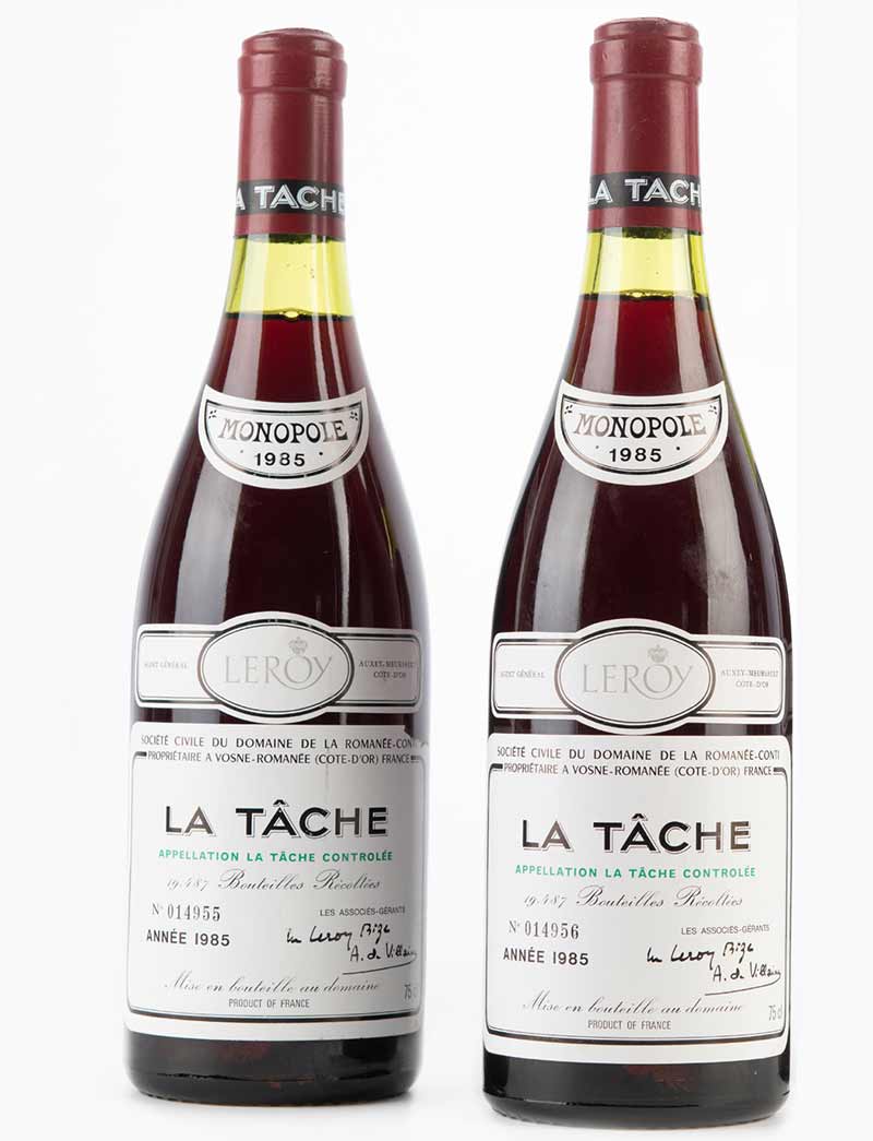 Lot 314: 3 bottles 1985 DRC La Tache